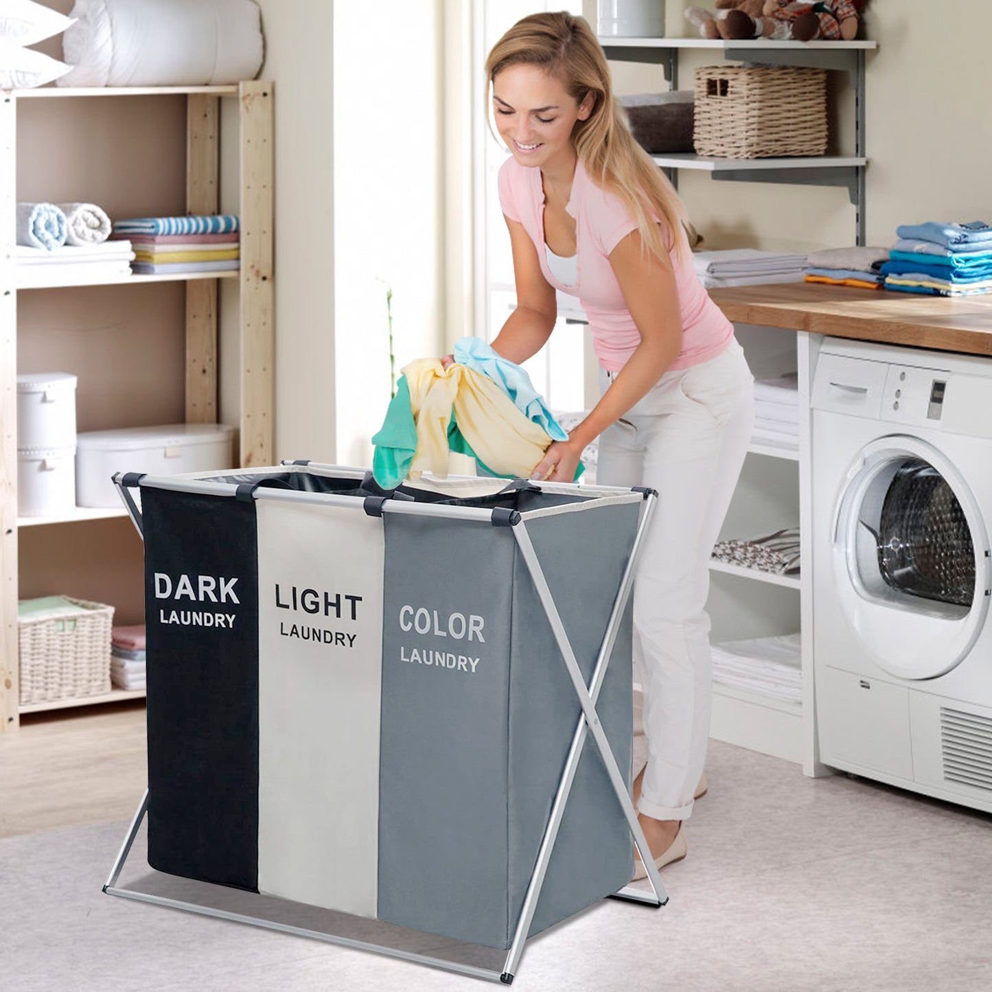 Canasto Para Ropa Sucia PRO 3 En 1 Plegable