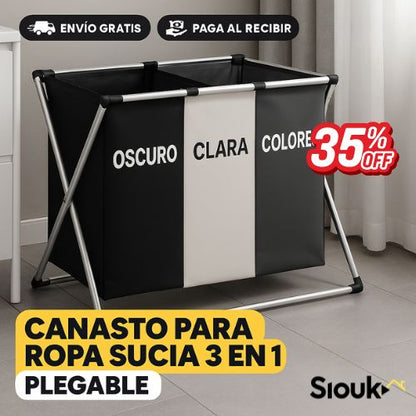 Canasto Para Ropa Sucia PRO 3 En 1 Plegable