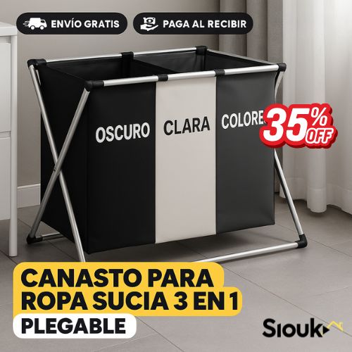 Canasto Para Ropa Sucia PRO 3 En 1 Plegable